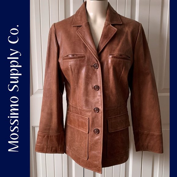 Mossimo Supply Co. Jackets & Blazers - Mossimo Cowhide Leather Distressed Vintage Jacket szM